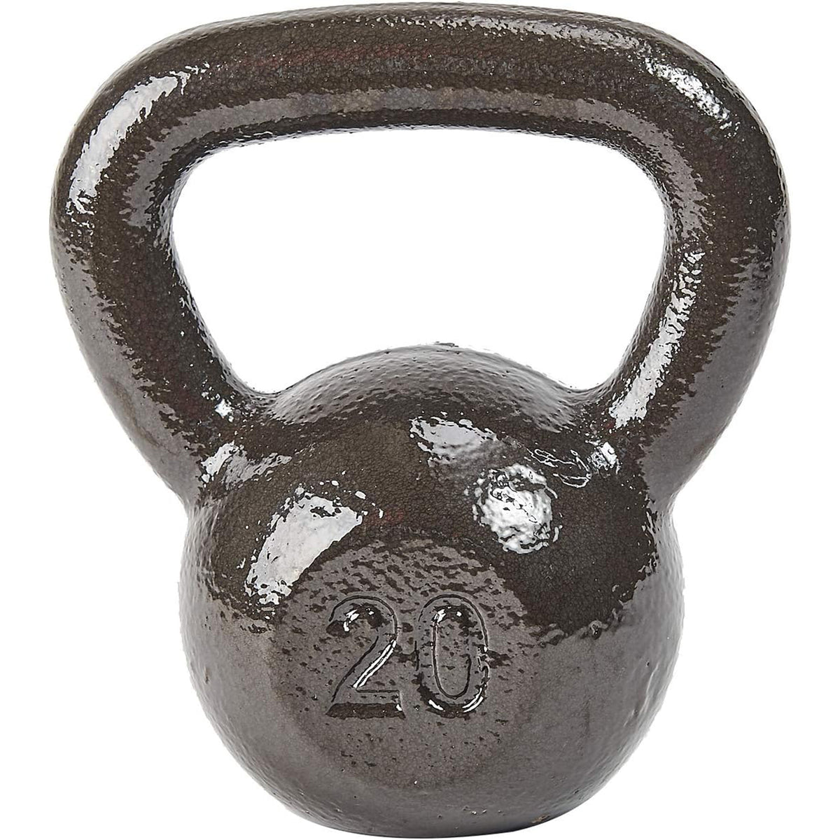 BalanceFrom Cast Iron Kettlebell for Home Gym Strength Training, 20 Lb, Grey