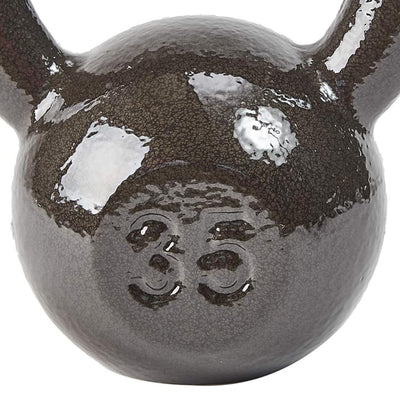 BalanceFrom Cast Iron Kettlebell for Home Gym Strength Training, 35 Lb, Grey