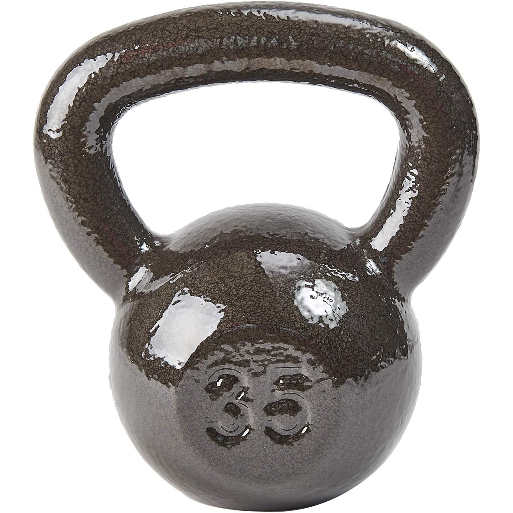 BalanceFrom Cast Iron Kettlebell for Home Gym Strength Training, 35 Lb, Grey