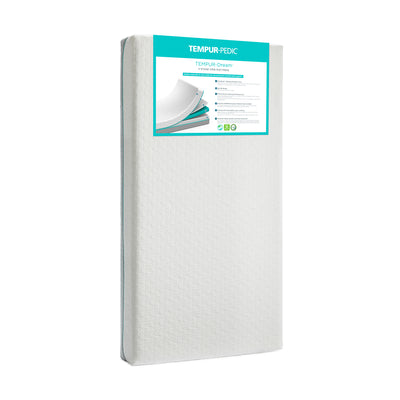Tempur-Pedic Tempur-Dream 2-Stage Waterproof Baby Crib Mattress, 52 x 28 Inches