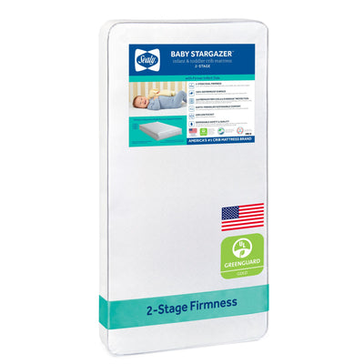Sealy Baby 2 Stage Infant Crib Hybrid Mattress Plus Toddler Bed Fit, Stargazer - VMInnovations