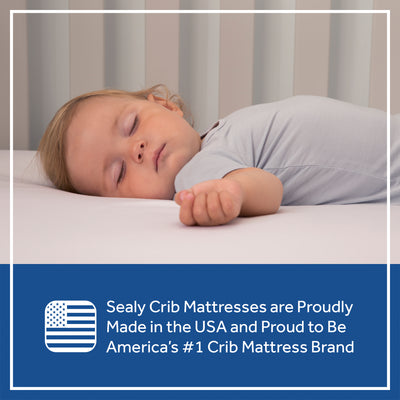 Sealy Baby 2 Stage Infant Crib Mattress Plus Toddler Bed Fit, Aqua (Open Box)