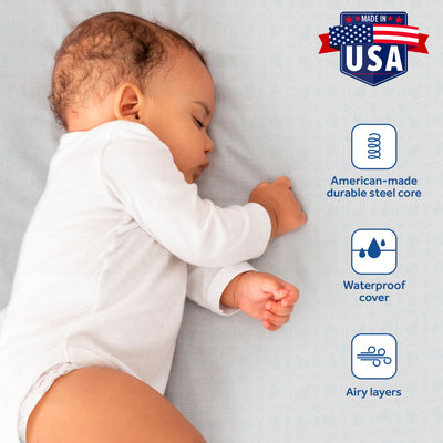 Sealy Baby 2 Stage Infant Crib Mattress Plus Toddler Bed Fit, Aqua (Open Box)