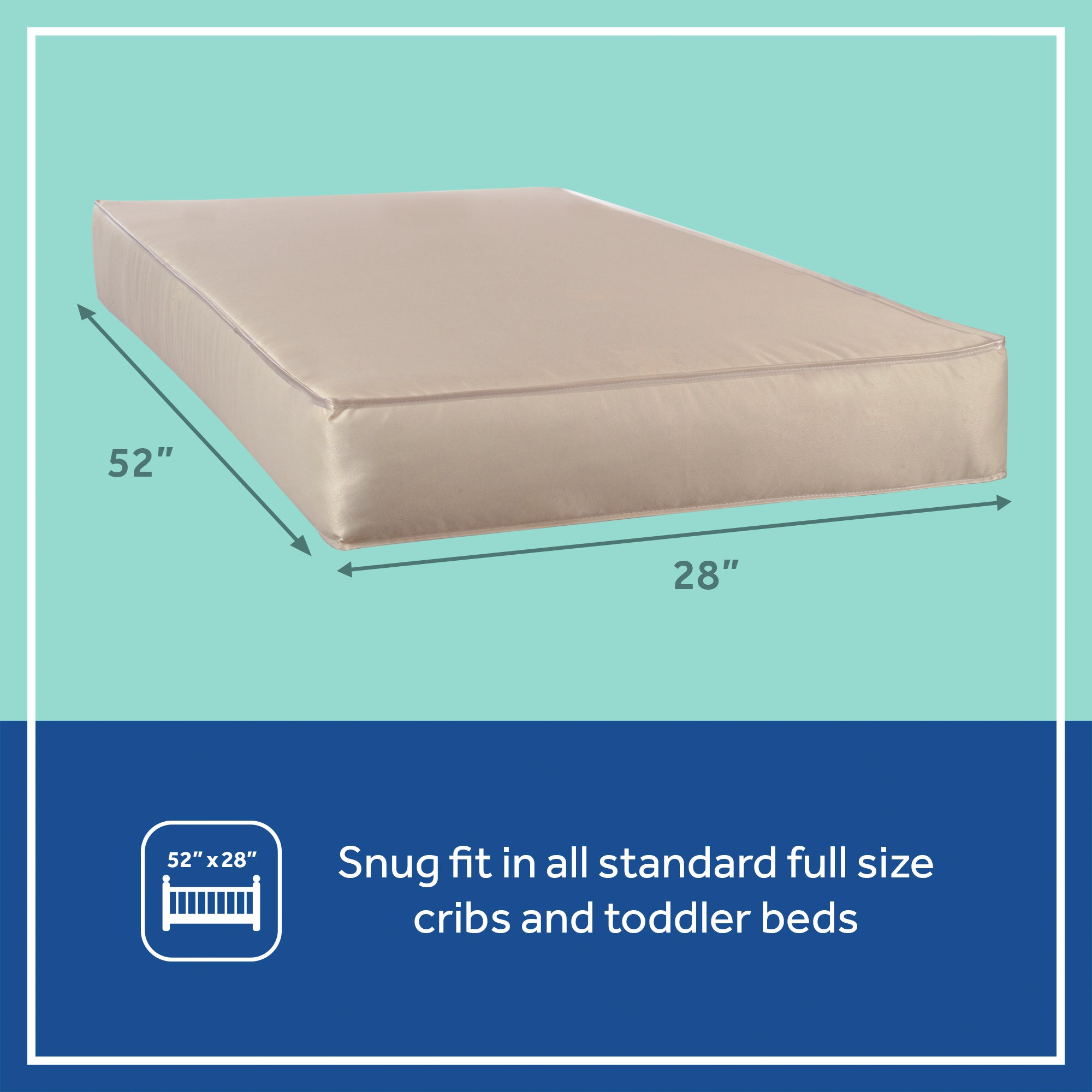 Sealy Baby 2 Stage Hybrid Infant Crib Mattress Plus Toddler Bed Fit, (Open Box)