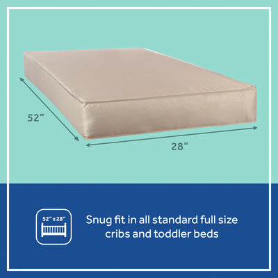 Sealy Baby 2 Stage Hybrid Infant Crib Mattress Plus Toddler Bed Fit, (Open Box)