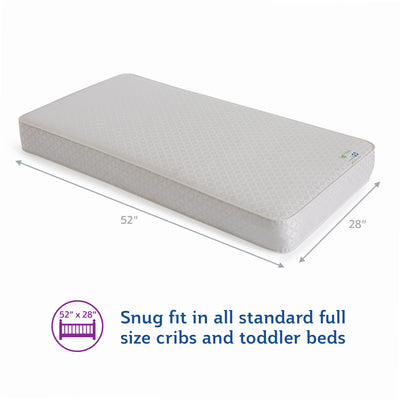 Sealy Baby 2 Stage Infant Crib Mattress Plus Toddler Bed Fit, Posturepedic Grow
