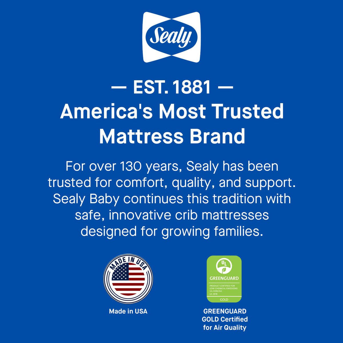 Sealy Baby 2 Stage Infant Crib Mattress Plus Toddler Bed Fit, (Open Box)