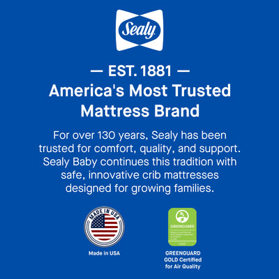 Sealy Baby 2 Stage Infant Crib Mattress Plus Toddler Bed Fit, (Open Box)