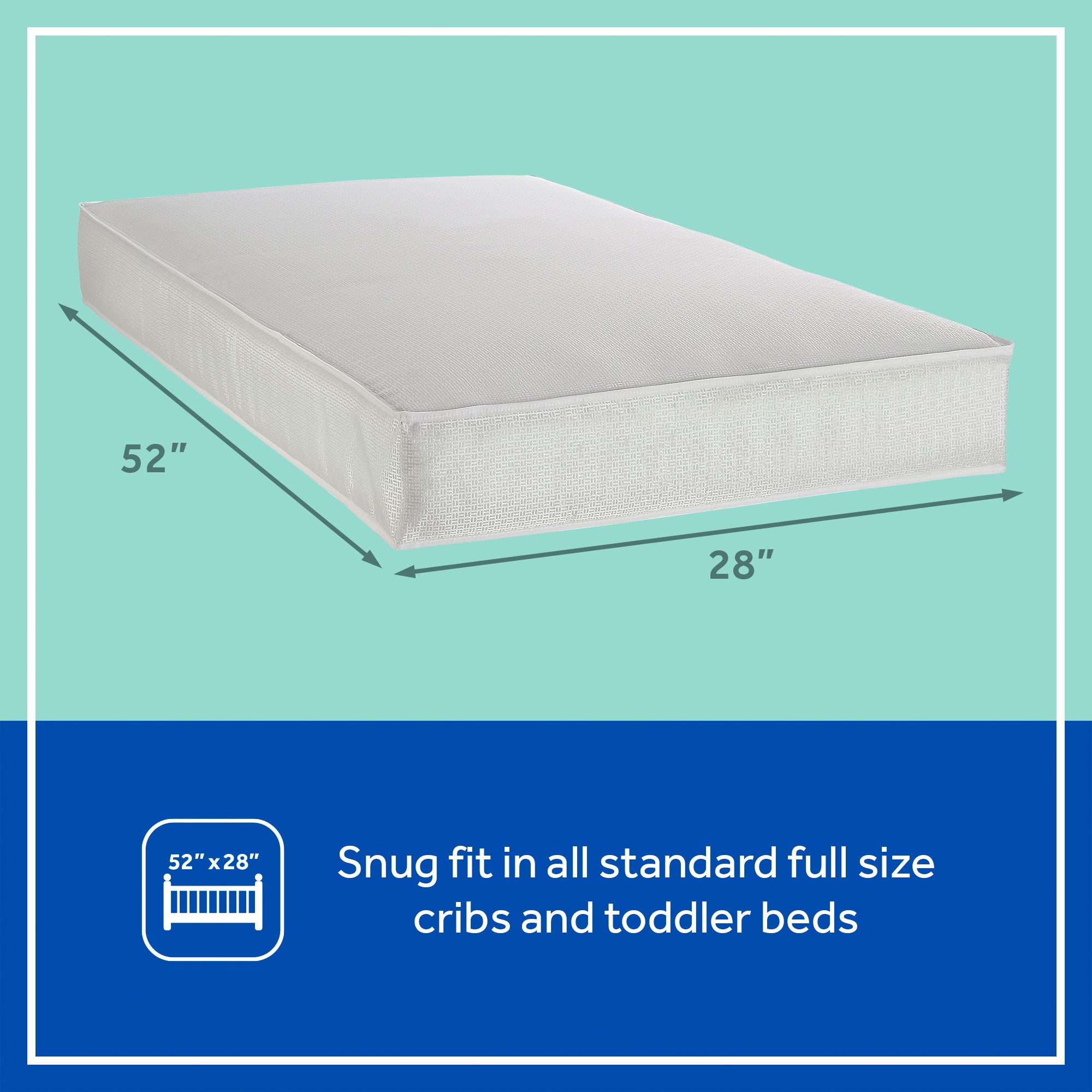 Sealy Baby 2 Stage Infant Crib Hybrid Mattress Plus Toddler Bed Fit, (Open Box) - VMInnovations