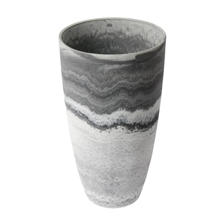 Algreen Acerra 12x20" Yard & Patio Vase Garden Planter, Marble Print (Open Box)