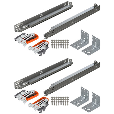 Blum 2 Pack TANDEM plus BLUMOTION Concealed Undermount Drawer Runner Kit, 21"
