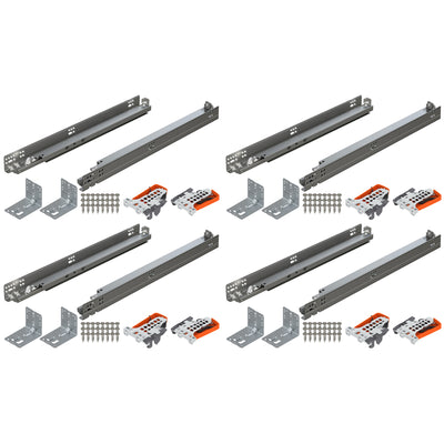 Blum 4 Pack TANDEM plus BLUMOTION Concealed Undermount Drawer Runner Kit, 18"