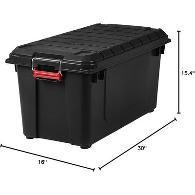 IRIS USA 21 Gal Store-It-All Plastic Storage Bins with Lids, 3 Pack (Open Box)