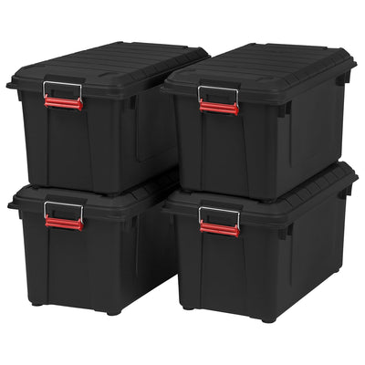 IRIS USA 21 Gal Store-It-All Plastic Storage Bins with Lids, 3 Pack (Open Box)
