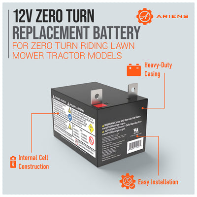Ariens 12V Replacement Battery for Zero Turn Riding Lawn Mower Tractor(Open Box)