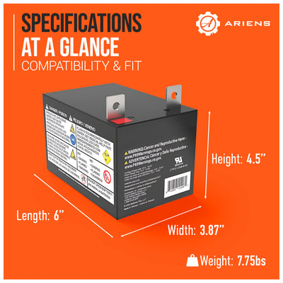 Ariens 12V Replacement Battery for Zero Turn Riding Lawn Mower Tractor(Open Box)