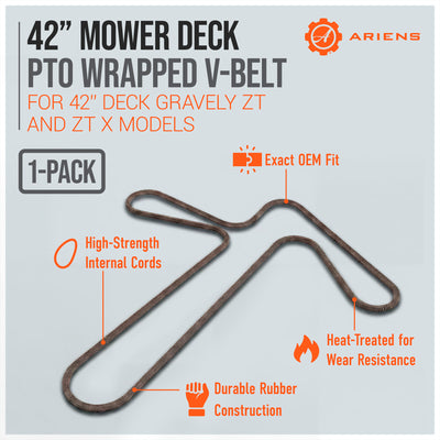 Ariens 42" Zero Turn Mower Tractor Deck PTO Wrapped V-Belt Clutching Replacement - VMInnovations