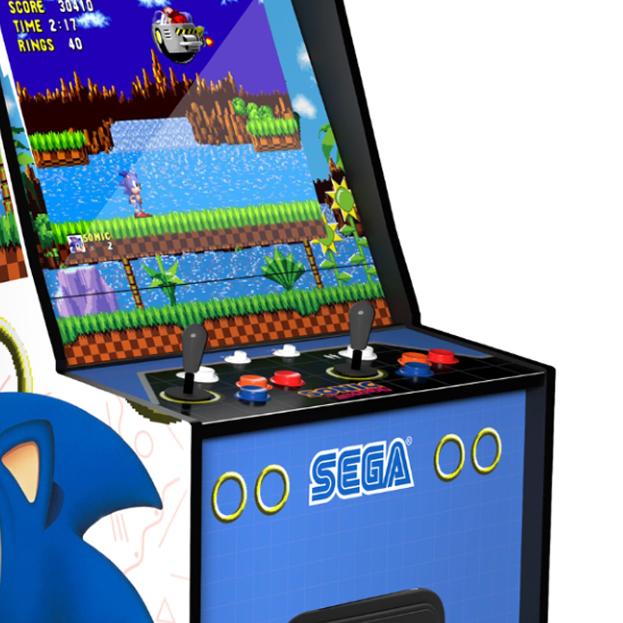 Arcade1Up Sonice the Hedgehog Deluxe Arcade Game Freestanding Machine