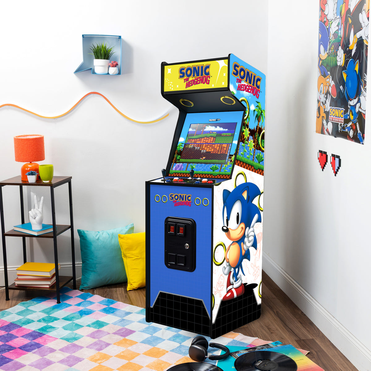 Arcade1Up Sonice the Hedgehog Deluxe Arcade Game Freestanding Machine