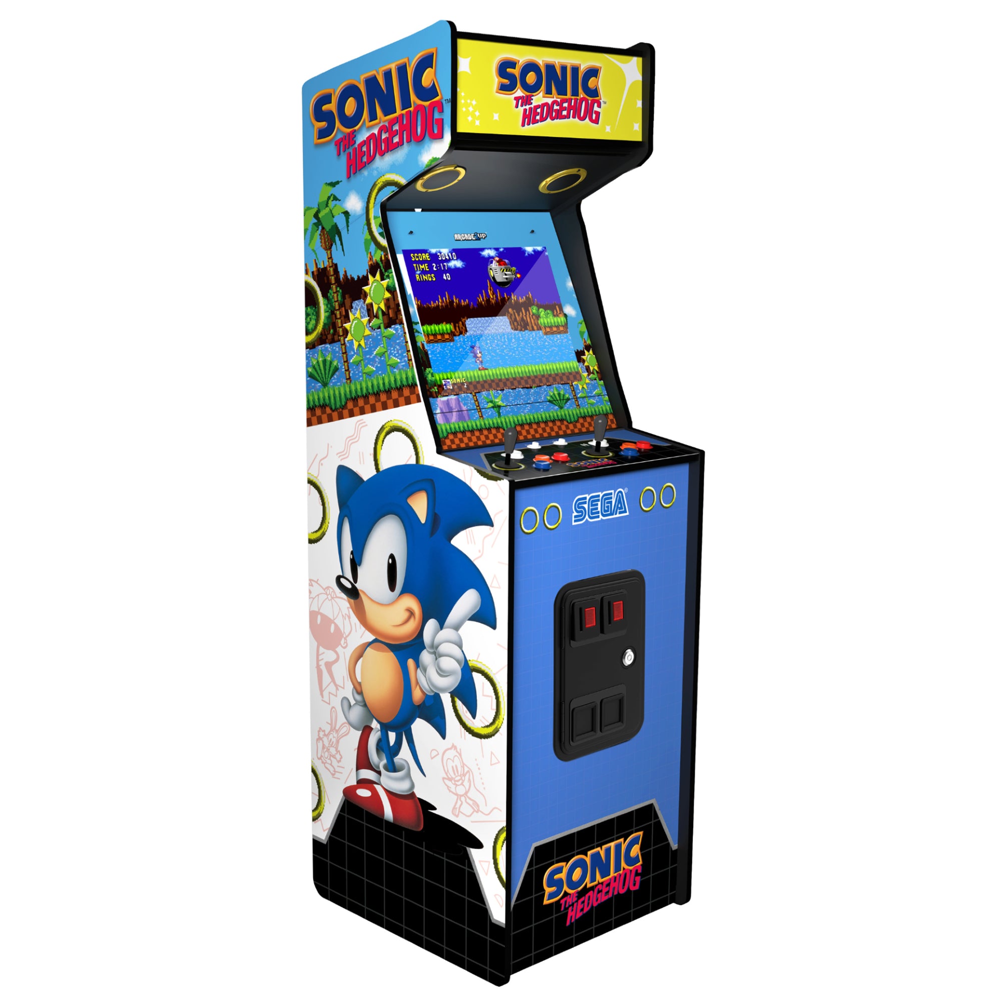 Arcade1Up Sonice the Hedgehog Deluxe Arcade Game Freestanding Machine