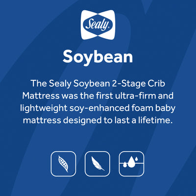 Sealy Baby 2 Stage Infant Crib Mattress Plus Toddler Bed Fit, (Open Box) - VMInnovations