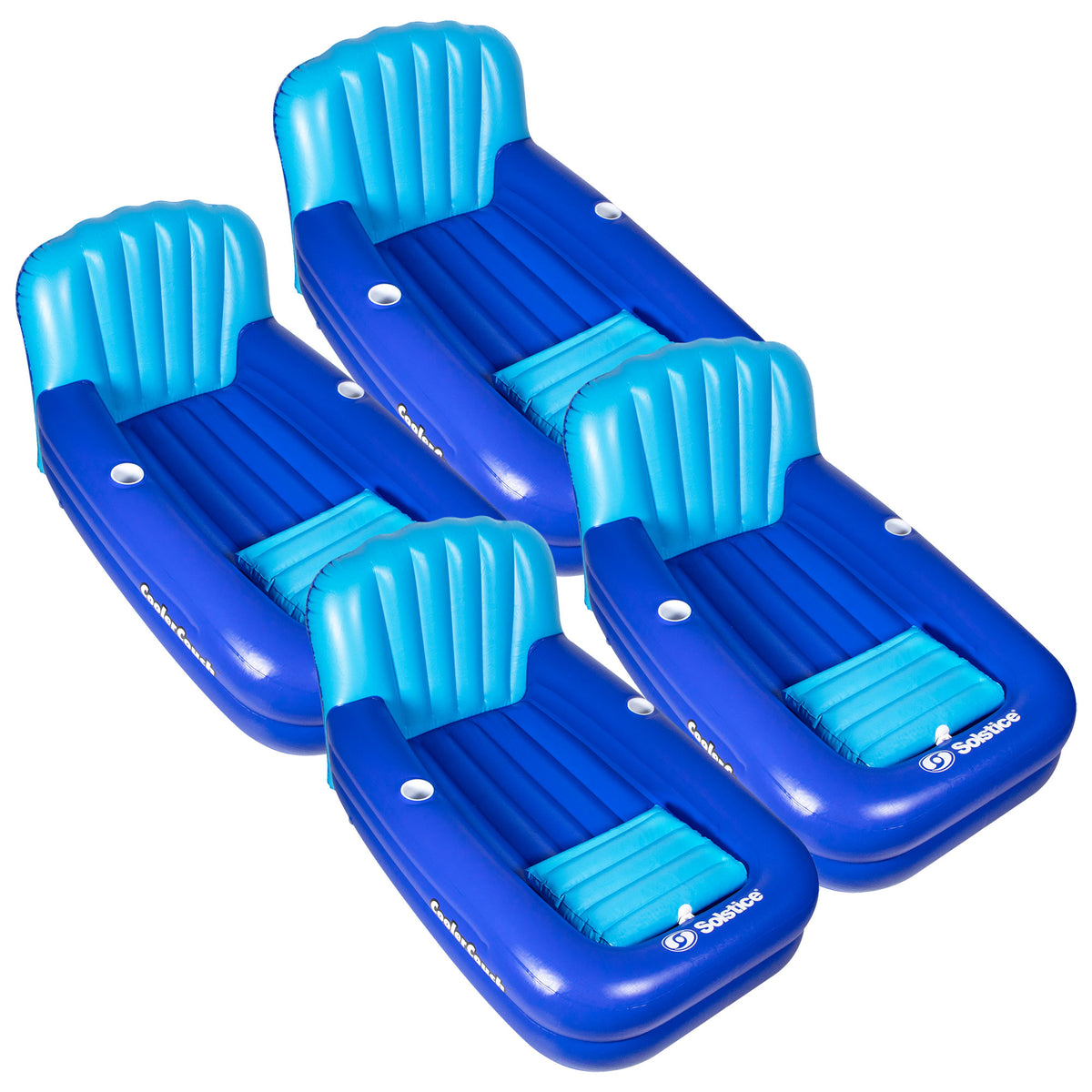 4) Swimline Solstice 15181SF Swimming Pool Inflatable Float Cooler Couch Lounges