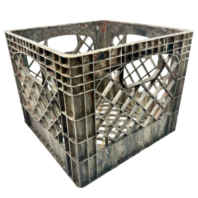 MIRAMAR Milk Crate, Stackable Plastic Storage with Handles, 16 Qt, (Open Box)