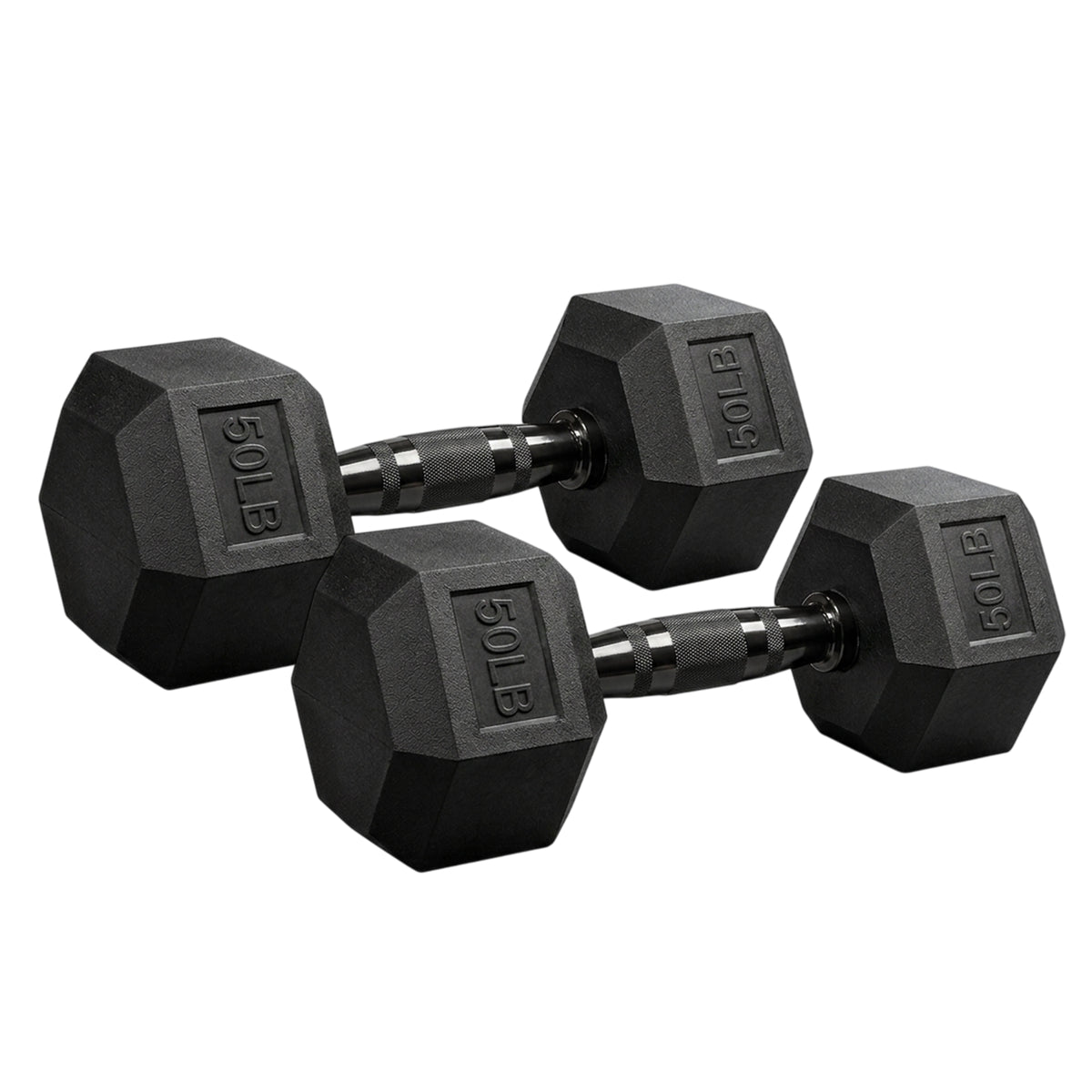 Aurorafy Hex Dumbells, Rubber Encased Strength Training Weight Set, 25 lb Pair