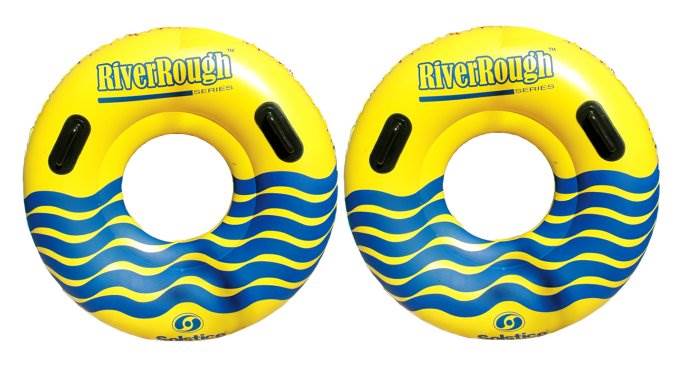 2 NEW Swimline 17035ST Swimming Pool River Rough 48" Heavy Duty Floating Tubes