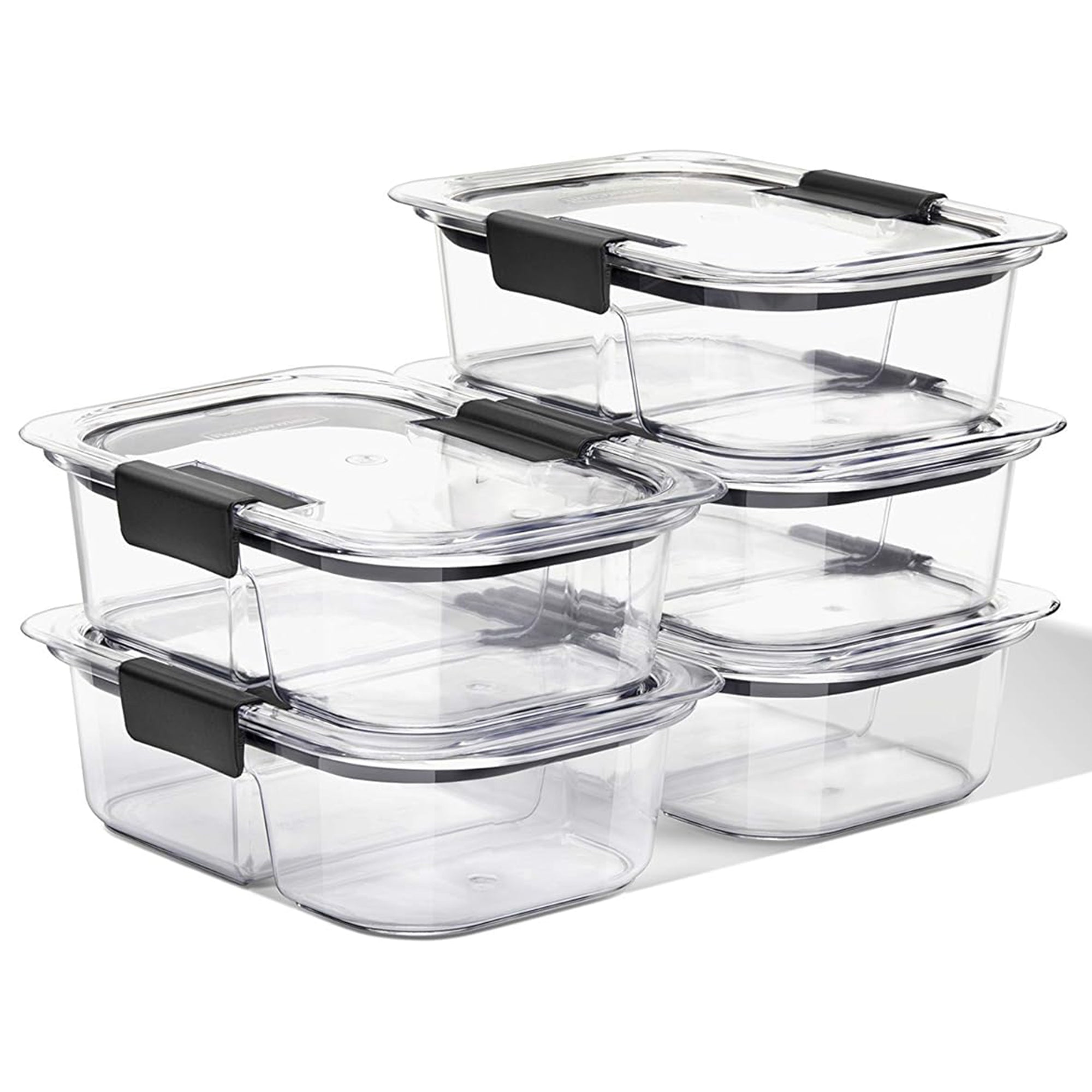 Rubbermaid 50 Pack Brilliance Meal Prep 2-Compartment Food Containers, Gray
