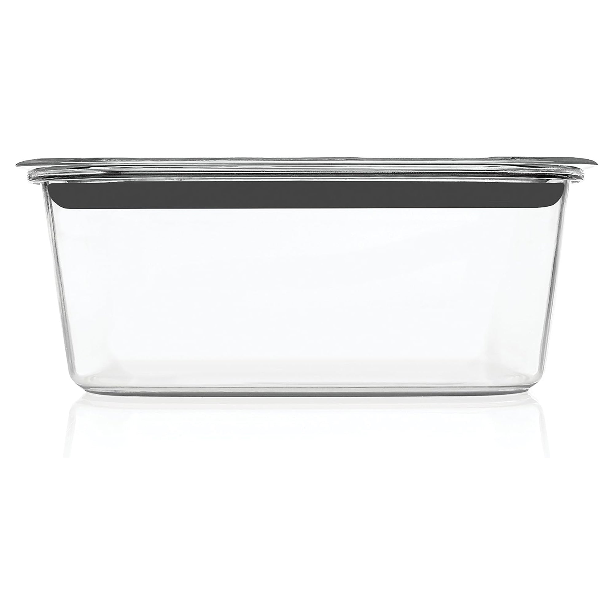 Rubbermaid Brilliance Large Airtight Food Storage Container, 9.6 Cup, Clear/Gray