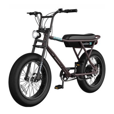 Razor Rambler 20 Electric Retro Minibike with 500W Motor & 37V Battery, Brown