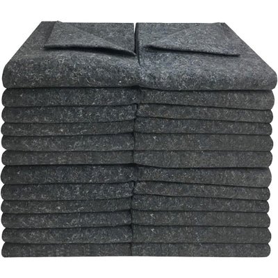 uBoxes 24-Pack Moving Blankets, Floor Protectors for Moving & Packing, Gray