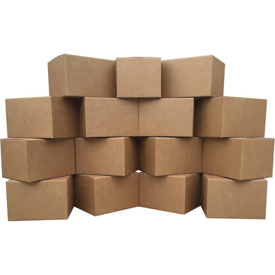 UBMOVE Medium Corrugated Cardboard Moving Boxes, 18" x 14" x 12", (Open Box)