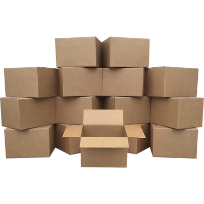 UBMOVE Medium Corrugated Cardboard Moving Boxes, 18" x 14" x 12", (Open Box)