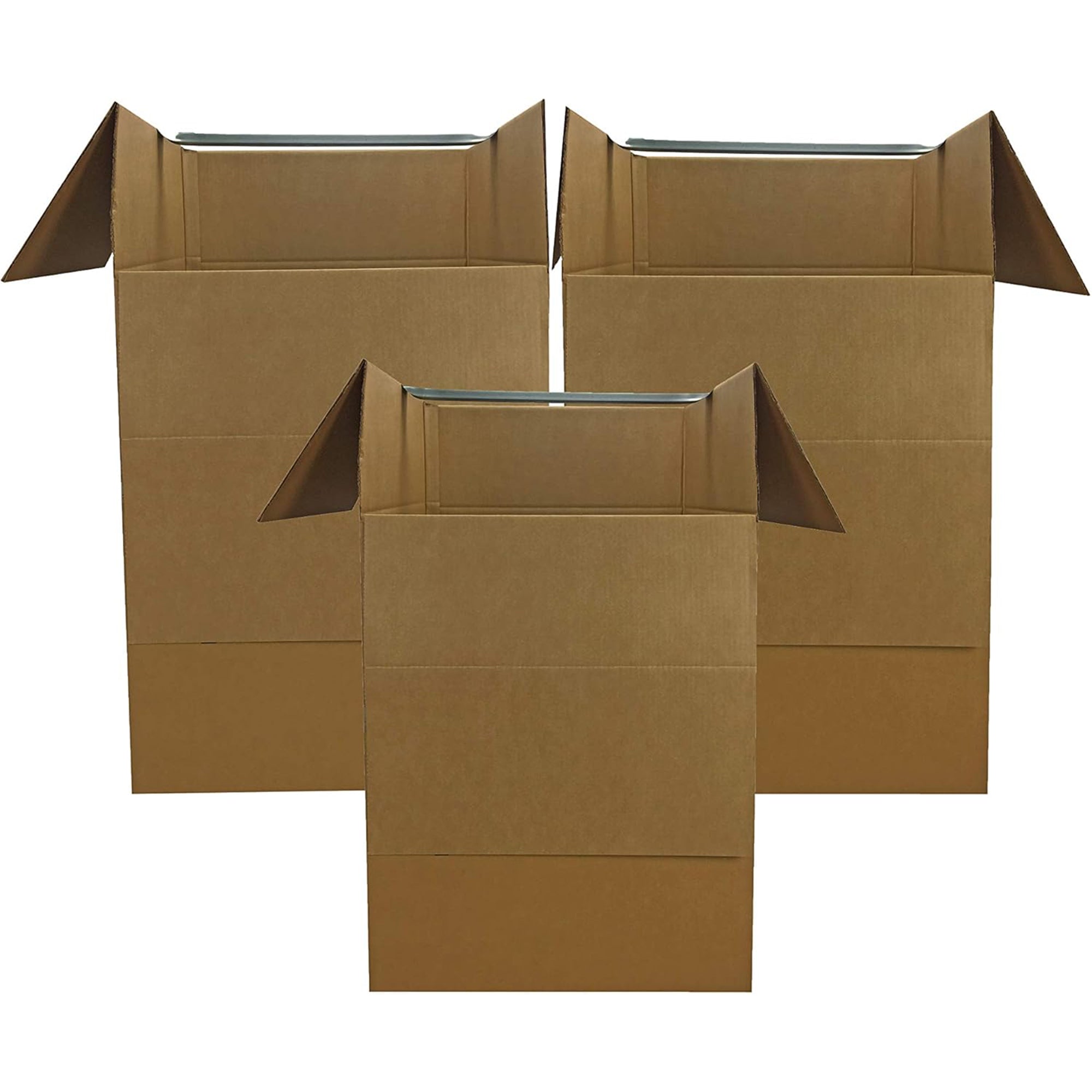 UBMOVE Larger Wardrobe Moving Boxes w/ Hanging Bar, 24" x 24" x 40", 3 Pack