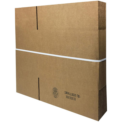 UBMOVE Small Corrugated Cardboard Moving Boxes, 16" x 10" x 10", 10 Pack