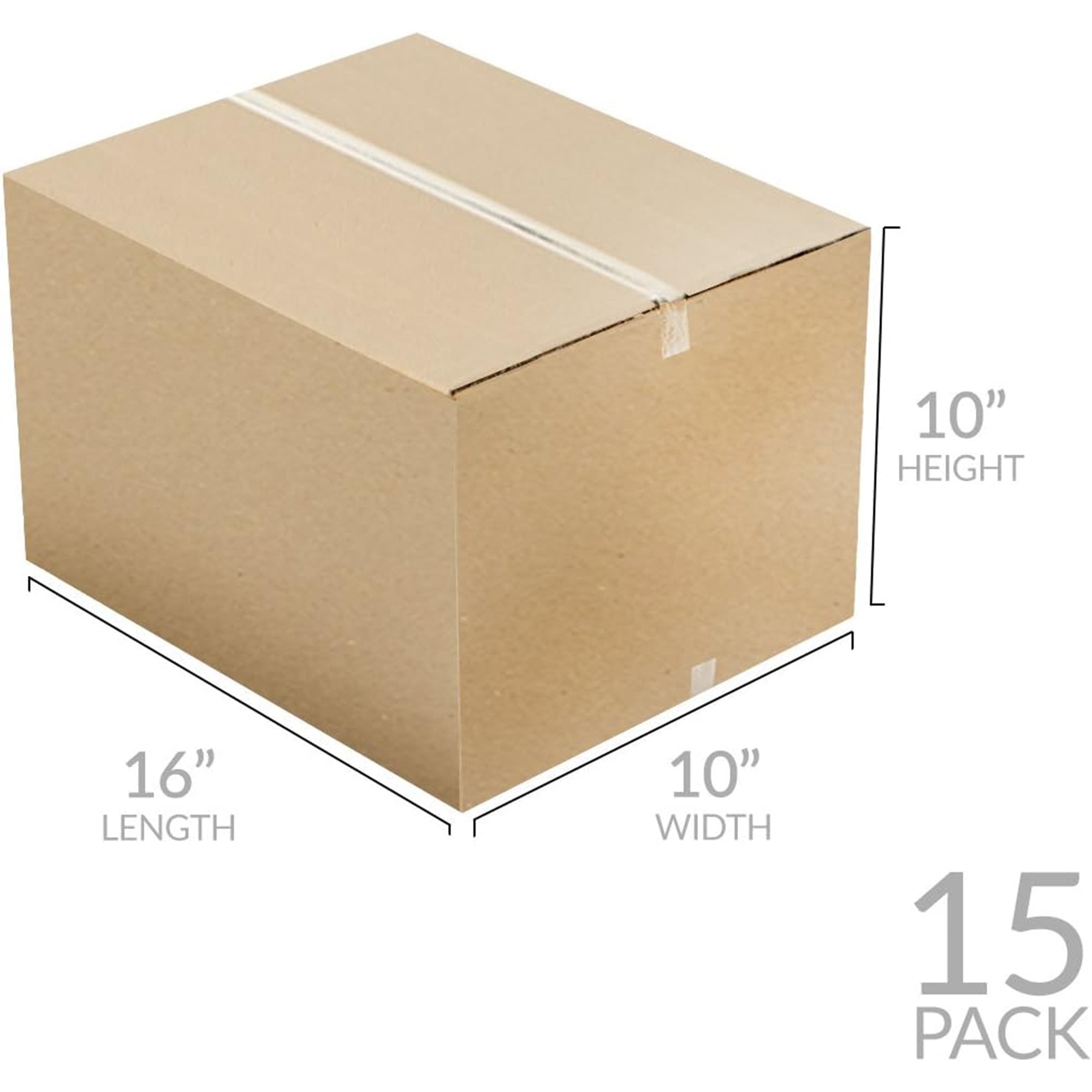 UBMOVE Small Corrugated Cardboard Moving Boxes, 16" x 10" x 10", 10 Pack