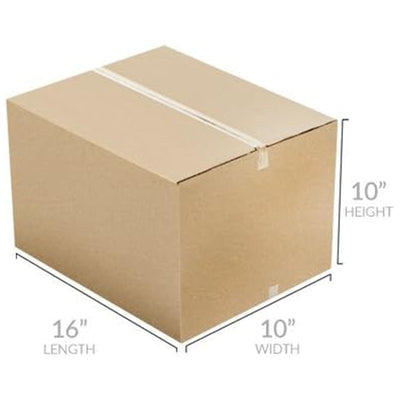 UBMOVE Small Corrugated Cardboard Moving Boxes, 16" x 10" x 10", 10 Pack