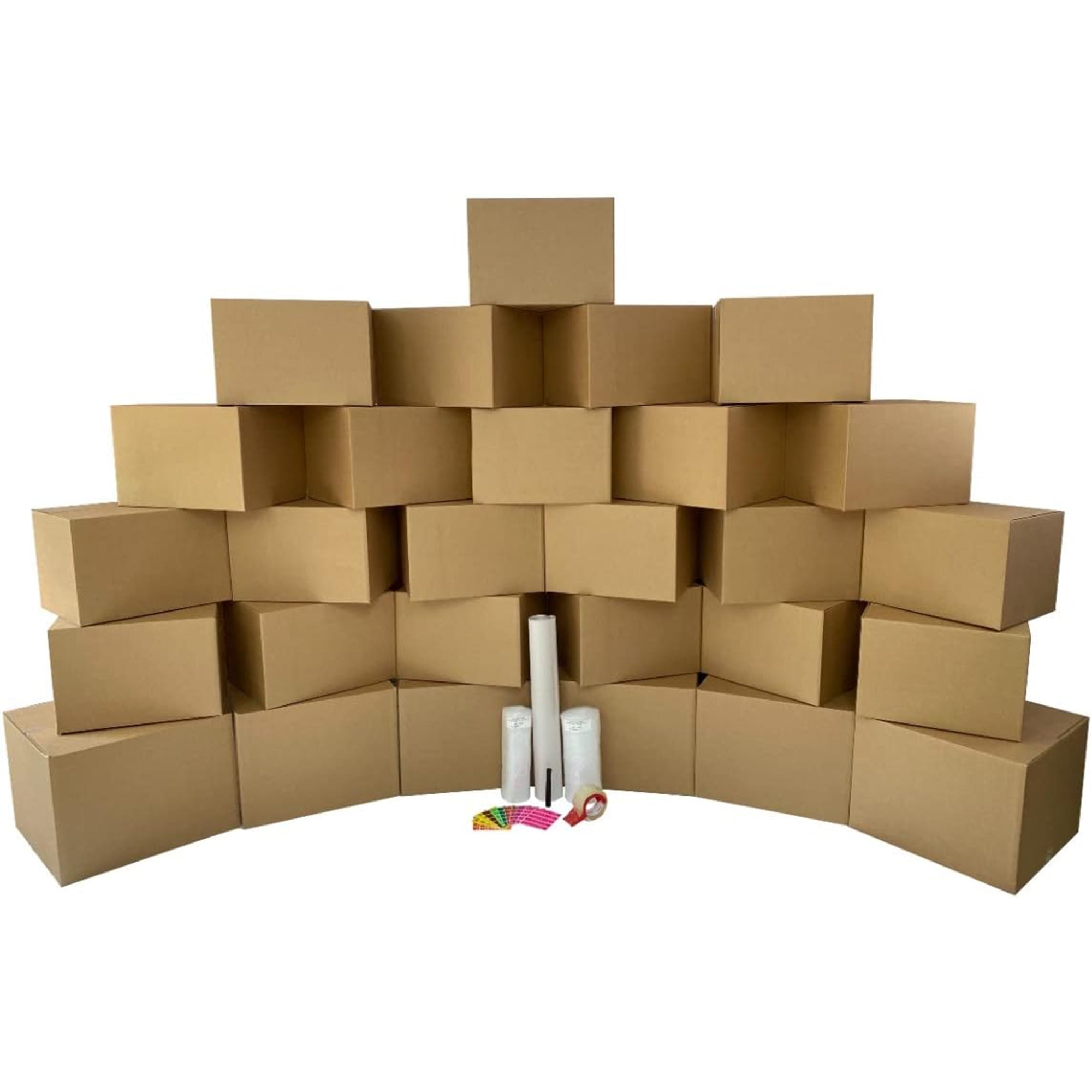 UBMOVE 2 Room Moving Kit, 28 Corrugated Cardboard Boxes w/ Packing Supplies (Used)