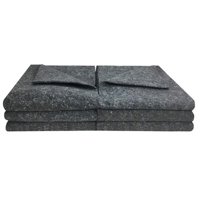 uBoxes 6-Pack Moving Blankets, Floor Protectors for Moving and Packing, Gray