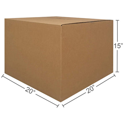 UBMOVE Large Corrugated Cardboard Moving Boxes, 20" x 20" x 15", 12 Pack