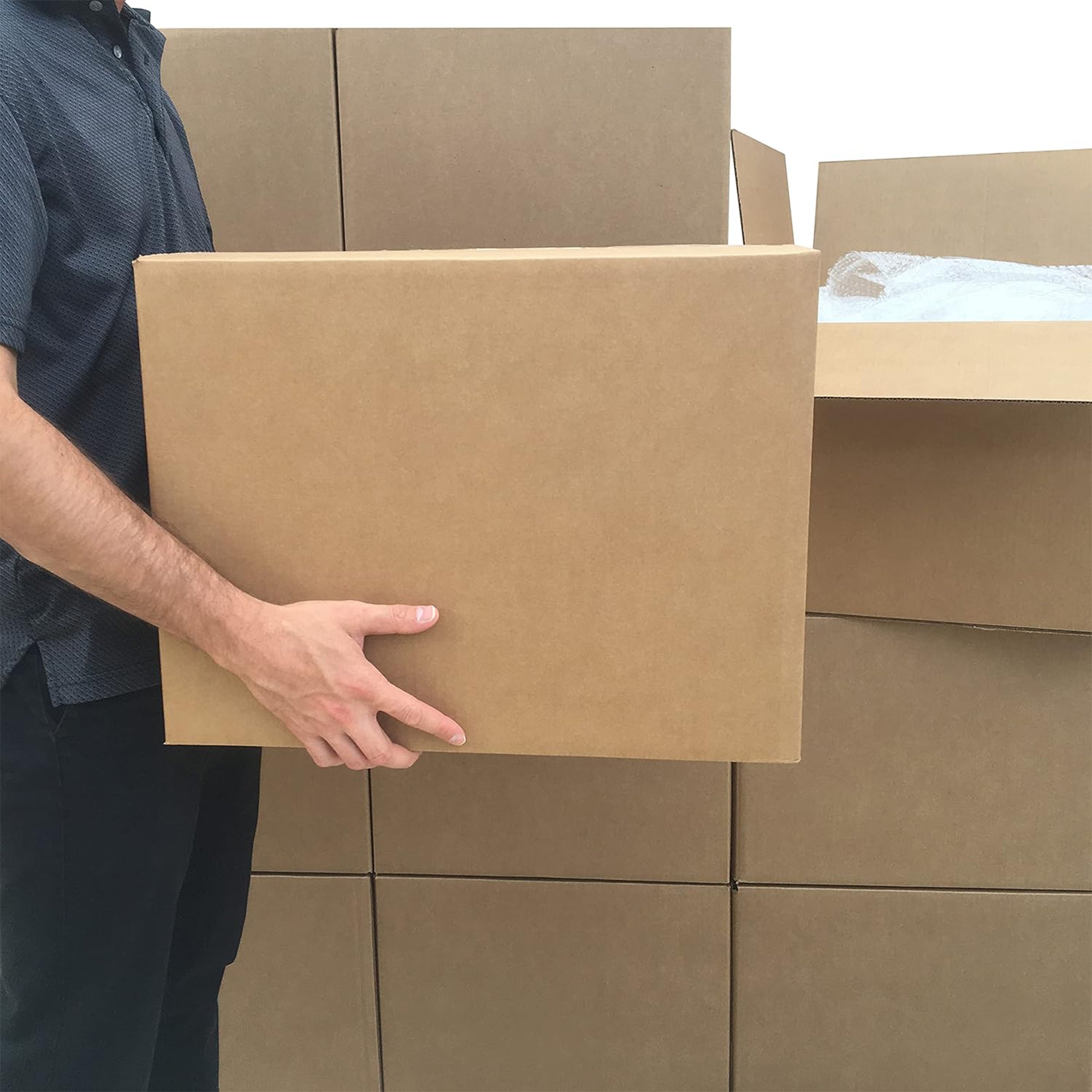 UBMOVE Large Corrugated Cardboard Moving Boxes, 20" x 20" x 15", 12 Pack