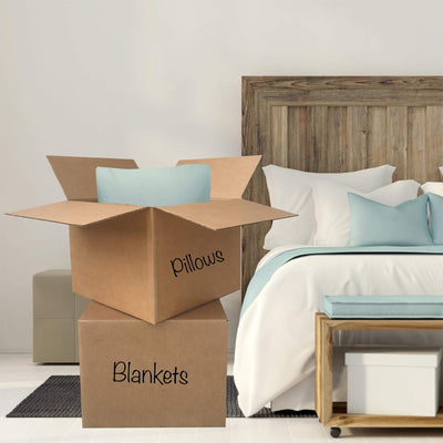 UBMOVE Large Corrugated Cardboard Moving Boxes, 20" x 20" x 15", 12 Pack