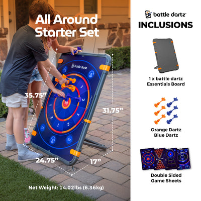 Battle Dartz Dart Board, Interchangeable Target Indoor Outdoor Game Set