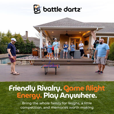 Battle Dartz Dart Board, Interchangeable Target Indoor Outdoor Game Set