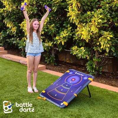 Battle Dartz Dart Board, Interchangeable Target Indoor Outdoor Game Set