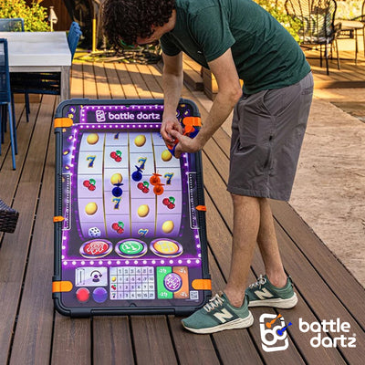 Battle Dartz Dart Board, Interchangeable Target Indoor Outdoor Game Set - VMInnovations