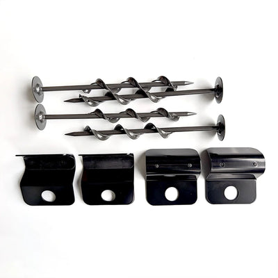 Springfree Trampoline Ground Anchor Kit, Heavy Duty Trampoline Accessory, Black - VMInnovations