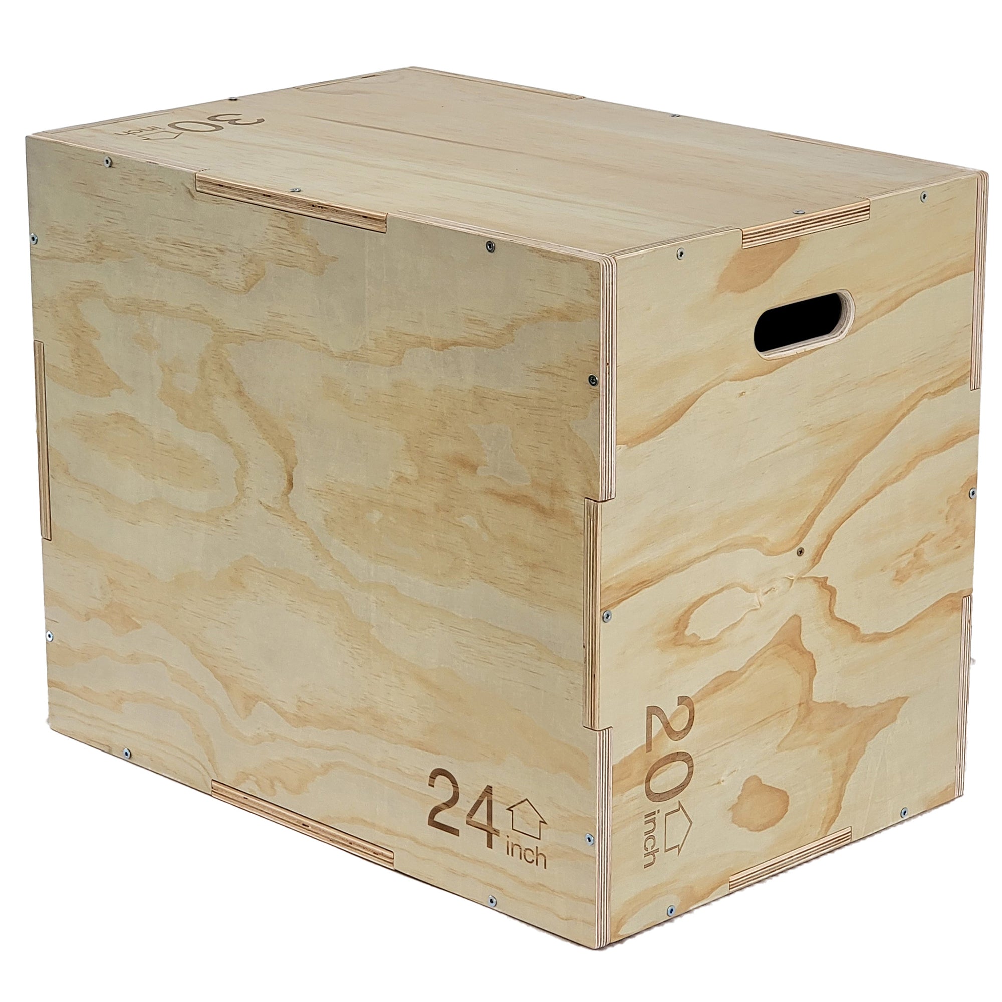FitVids 20"x24"x30" Wooden Plyo Box Jump Exercise Platform Workout Equipment